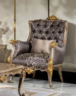 Casa Padrino Luxus Barock Wohnzimmer Set Silber / Lila / Antik Silber / Braun / Gold - 2 Sofas & 2 Sessel & 1 Couchtisch - Prunkvolle Wohnzimmer Möbel im Barockstil