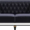 Casa Padrino Luxus Barock Wohnzimmer Sofa Lila / Schwarz / Gold 260 x 95 x H. 93 cm - Prunkvolle Wohnzimmer Möbel im Barockstil