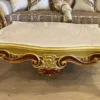 Casa Padrino Luxus Barock Wohnzimmer Set Creme / Silber / Gold / Braun - 2 Barock Sofas & 2 Barock Sessel & 1 Barock Couchtisch - Luxus Wohnzimmer Möbel im Barockstil - Barock Möbel