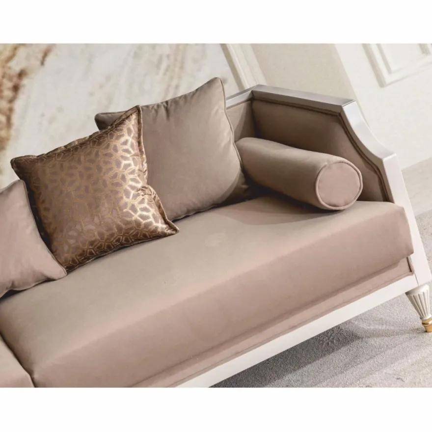 Casa Padrino Luxus Barock Wohnzimmer Set Braun / Creme / Gold - Barock Möbel
