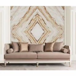 Casa Padrino Luxus Barock Wohnzimmer Set Braun / Creme / Gold - Barock Möbel