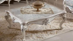 Casa Padrino Luxus Barock Wohnzimmer Möbel Set Grün / Weiß / Silber