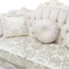 Casa Padrino Luxus Barock Wohnzimmer Set Hellrosa / Weiß / Beige - 2 Sofas & 2 Sessel & 1 Couchtisch - Prunkvolle Wohnzimmer Möbel im Barockstil