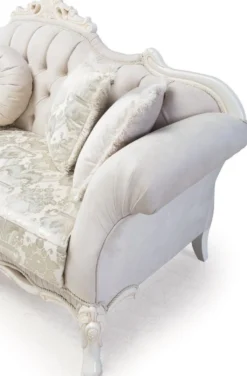 Casa Padrino Luxus Barock Wohnzimmer Set Hellrosa / Weiß / Beige - 2 Sofas & 2 Sessel & 1 Couchtisch - Prunkvolle Wohnzimmer Möbel im Barockstil
