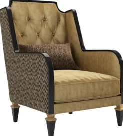 Casa Padrino Luxus Barock Wohnzimmer Sessel Gold / Schwarz 72 x 80 x H. 105 cm - Edle Barockstil Möbel