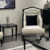 Casa Padrino Luxus Barock Wohnzimmer Sessel Gold / Schwarz / Grau - Handgefertigter Barockstil Sessel - Luxus Wohnzimmer Möbel im Barockstil - Barock Möbel - Edel & Prunkvoll
