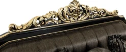 Casa Padrino Luxus Barock Wohnzimmer Set Grau / Schwarz / Gold - 2 Sofas & 2 Sessel & 1 Couchtisch - Prunkvolle Barock Wohnzimmer Möbel