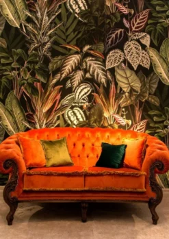 Casa Padrino Luxus Barock Wohnzimmer Sofa Orange / Braun - Handgefertigtes Barockstil Sofa - Prunkvolle Luxus Wohnzimmer Möbel im Barockstil - Barock Möbel