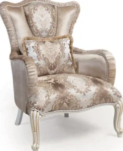 Casa Padrino Luxus Barock Wohnzimmer Set Beige / Weiß / Gold - 2 Sofas & 2 Sessel & 1 Beistelltisch - Prunkvolle Wohnzimmer Möbel im Barockstil