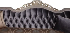 Casa Padrino Luxus Barock Wohnzimmer Sofa mit Kissen Lila / Beige / Silber / Gold 228 x 93 x H. 108 cm - Barockmöbel