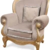 Casa Padrino Luxus Barock Wohnzimmer Sessel Grau / Gold - Handgefertigter Barockstil Sessel - Prunkvolle Luxus Wohnzimmer Möbel im Barockstil - Barock Möbel - Edel & Prunkvoll