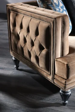 Casa Padrino Luxus Barock Wohnzimmer Set Blau / Beige / Silber - 2 Sofas & 2 Sessel & Couchtisch - Barock Wohnzimmermöbel
