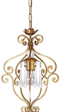 Casa Padrino Luxus Barock Wohnzimmer Hängeleuchte Antik Gold Ø 30 x H. 43 cm - Handgefertigte Metall Laterne - Luxus Qualität - Made in Italy - Edel & Prunkvoll