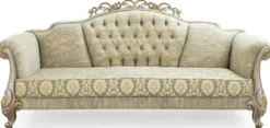 Casa Padrino Luxus Barock Wohnzimmer Set Grün / Gold / Grau / Gold - 2 Sofas & 2 Sessel - Wohnzimmer Möbel im Barockstil - Edel & Prunkvoll
