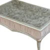 Casa Padrino Luxus Barock Wohnzimmer Set Rosa / Silber / Gold - 2 Sofas mit Kissen & 2 Sessel & 1 Couchtisch - Wohnzimmermöbel im Barockstil - Edle Barock Möbel