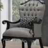 Casa Padrino Luxus Barock Wohnzimmer Set Silber / Schwarz - 2 Sofas & 2 Sessel & 1 Couchtisch - Handgefertigte Barock Wohnzimmer Möbel - Edel & Prunkvoll