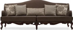 Casa Padrino Luxus Barock Wohnzimmer Set Grau / Silber / Braun - 2 Sofas & 2 Sessel & 1 Couchtisch & 2 Beistelltische - Handgefertigte Wohnzimmer Möbel im Barockstil - Edel & Prunkvoll