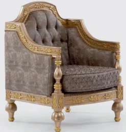 Casa Padrino Luxus Barock Wohnzimmer Set Grau / Silber / Gold - 2 Sofas & 2 Sessel & 1 Couchtisch - Handgefertigte Wohnzimmer Möbel im Barockstil - Edel & Prunkvoll