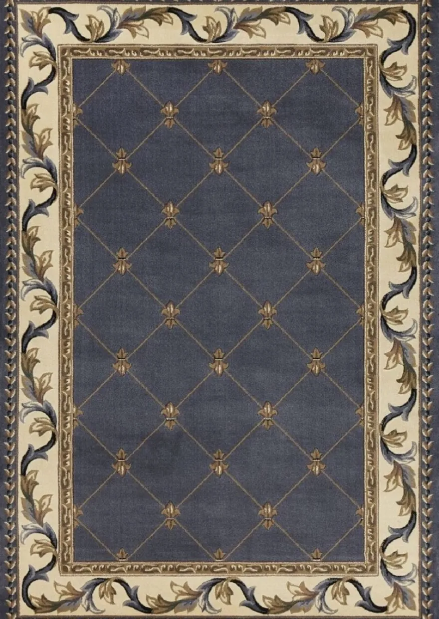 Casa Padrino Luxus Barock Wohnzimmer Teppich Blau - Verschiedene Größen