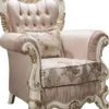 Casa Padrino Luxus Barock Wohnzimmer Set Rosa / Weiß / Gold - 2 Sofas & 2 Sessel & 1 Couchtisch - Prunkvolle Möbel im Barockstil