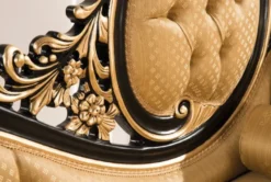 Casa Padrino Luxus Barock Wohnzimmer Sofa Gold / Schwarz 170 x 70 x H. 100 cm - Barockstil Wohnzimmer Möbel - Edel & Prunkvoll