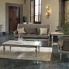 Casa Padrino Luxus Barock Wohnzimmer Hängeleuchte Antik Silber 34 x 34 x H. 64 cm - Handgefertigte Barockstil Pendelleuchte - Luxus Qualität - Made in Italy - Edel & Prunkvoll