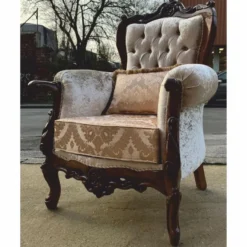 Casa Padrino Luxus Barock Wohnzimmer Set Silber / Dunkelbraun - Barockstil Möbel