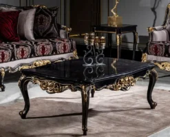 Casa Padrino Luxus Barock Wohnzimmer Set Silber / Bordeauxrot / Schwarz / Gold - 2 Sofas & 2 Sessel & 1 Couchtisch - Prunkvolle Wohnzimmer Möbel im Barockstil