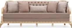 Casa Padrino Luxus Barock Wohnzimmer Set Braun / Gold - 2 Sofas & 2 Sessel & 1 Couchtisch & 2 Beistelltische - Handgefertigte Luxus Wohnzimmer Möbel im Barockstil - Edel & Prunkvoll