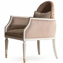 Casa Padrino Luxus Barock Wohnzimmer Sessel Braun / Creme / Gold - Barockstil Möbel