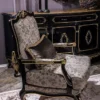 Casa Padrino Luxus Barock Wohnzimmer Set Silber / Schwarz / Gold - 2 Barock Sofas & 2 Barock Sessel & 1 Barock Couchtisch - Wohnzimmer Möbel im Barockstil - Barock Möbel - Barock Einrichtung