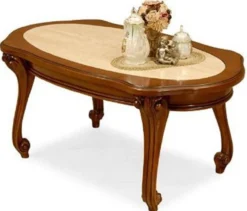 Casa Padrino Luxus Barock Wohnzimmer Set Creme / Braun - 2 Barock Sofas & 2 Barock Sessel & 1 Barock Couchtisch - Luxus Wohnzimmer Möbel im Barockstil - Edel & Prunkvoll