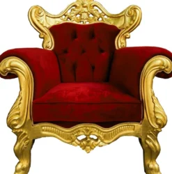 Casa Padrino Luxus Barock Wohnzimmer Set Bordeauxrot / Gold - 1 Barock Sofa & 2 Barock Sessel - Wohnzimmer Möbel im Barockstil - Edel & Prunkvoll