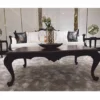 Casa Padrino Luxus Barock Wohnzimmer Sofa Weiß / Dunkelbraun 252 cm - Barock Möbel