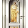 Casa Padrino Luxus Barock Wohnungstür Antik Weiß / Mehrfarbig 141 cm - Made in Italy