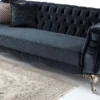 Casa Padrino Luxus Barock Wohnzimmer Set Blau / Silber - 2 Sofas & 2 Sessel & 1 Couchtisch - Elegante Wohnzimmer Möbel im Barockstil