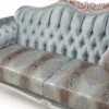 Casa Padrino Luxus Barock Wohnzimmer Sofa mit dekorativen Kissen Türkis / Creme / Bronze 232 x 87 x H. 96 cm - Wohnzimmermöbel im Barockstil