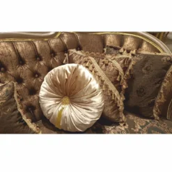 Casa Padrino Luxus Barock Wohnzimmer Sofa Schwarz / Grau / Gold 241 cm - Barock Möbel