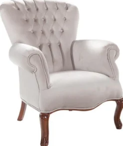 Casa Padrino Luxus Barock Wohnzimmer Sessel Hellgrau / Braun 78 x 75 x H. 101 cm - Barock Möbel