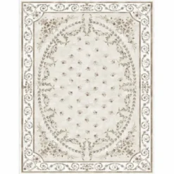 Casa Padrino Luxus Barock Wollteppich Beige - Rechteckiger Wollteppich - Verschiedene Größen