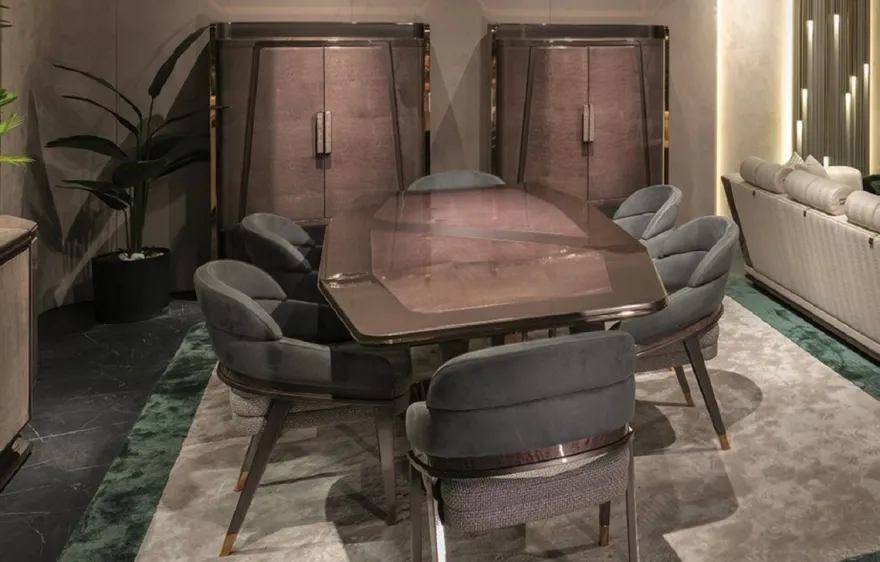 Casa Padrino Luxus Barschrank Grau / Gold 120 x 45,5 x H. 165,5 cm - Massivholz Weinschrank mit 2 Türen - Bar Möbel - Hotel Möbel - Luxus Möbel