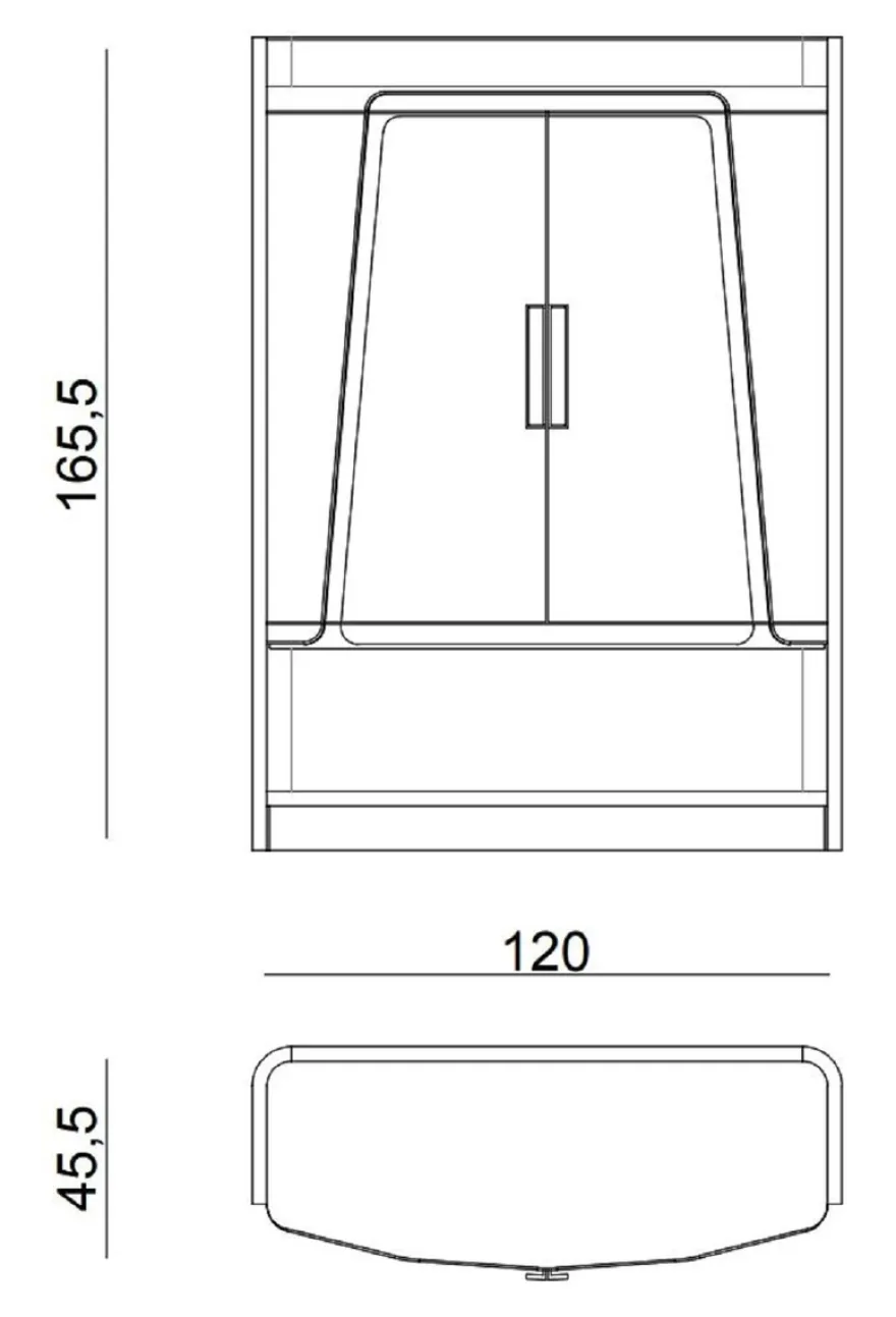 Casa Padrino Luxus Barschrank Grau / Gold 120 x 45,5 x H. 165,5 cm - Massivholz Weinschrank mit 2 Türen - Bar Möbel - Hotel Möbel - Luxus Möbel