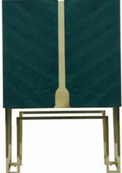 Casa Padrino Luxus Barschrank Grün / Gold / Rot 110 x 44 x H. 167 cm - Weinschrank mit 2 Türen - Wohnzimmer Möbel - Bar Möbel - Hotel Möbel - Luxus Kollektion