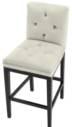 Casa Padrino Luxus Barstuhl Hellgrau / Schwarz 51 x 63 x H. 110 cm - Hotel Restaurant Club Möbel