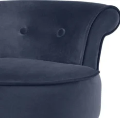 Casa Padrino Luxus Barstuhl Mitternachtsblau / Schwarz 45 x 51 x H. 88 cm - Barhocker mit edlem Samtstoff