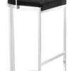 Casa Padrino Luxus Barstuhl Schwarz / Silber 48,5 x 46,5 x H. 90 cm - Luxus Möbel