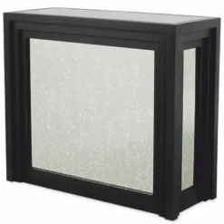 Casa Padrino Luxus Bar Theke mit antikem Spiegelglas Schwarz 120 cm - Bar Möbel