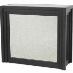 Casa Padrino Luxus Bar Theke mit antikem Spiegelglas Schwarz 120 cm - Bar Möbel