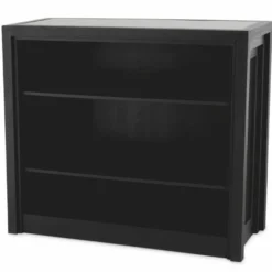 Casa Padrino Luxus Bar Theke mit antikem Spiegelglas Schwarz 120 cm - Bar Möbel