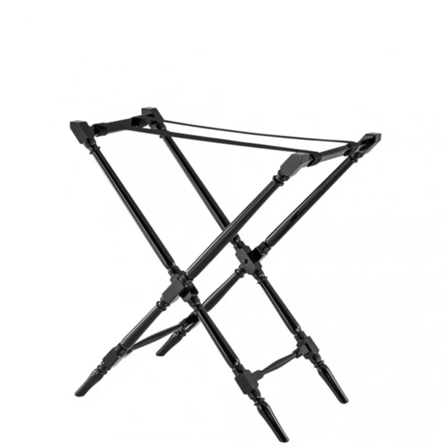 Casa Padrino Luxus Bar Tisch Neoklassisch Schwarz Hochglanz mit abnehmbarem Tablett 81 x 53 x H. 86 cm